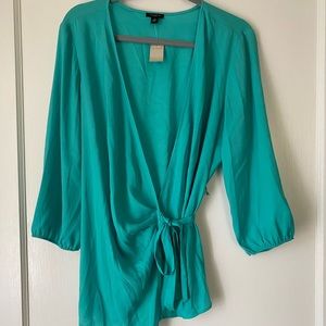 Ann Taylor silk wrap blouse